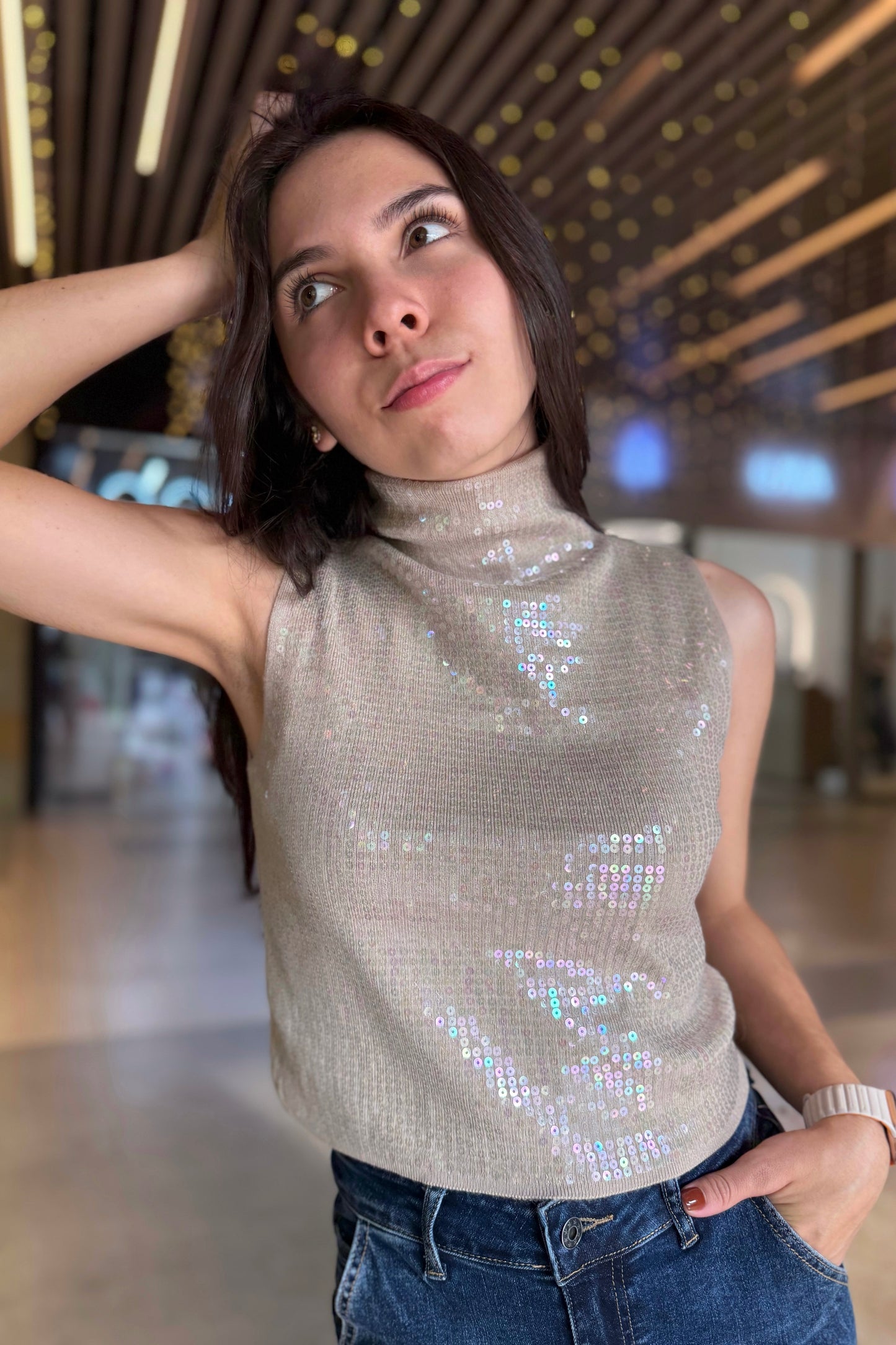 Blusa Shine Beige
